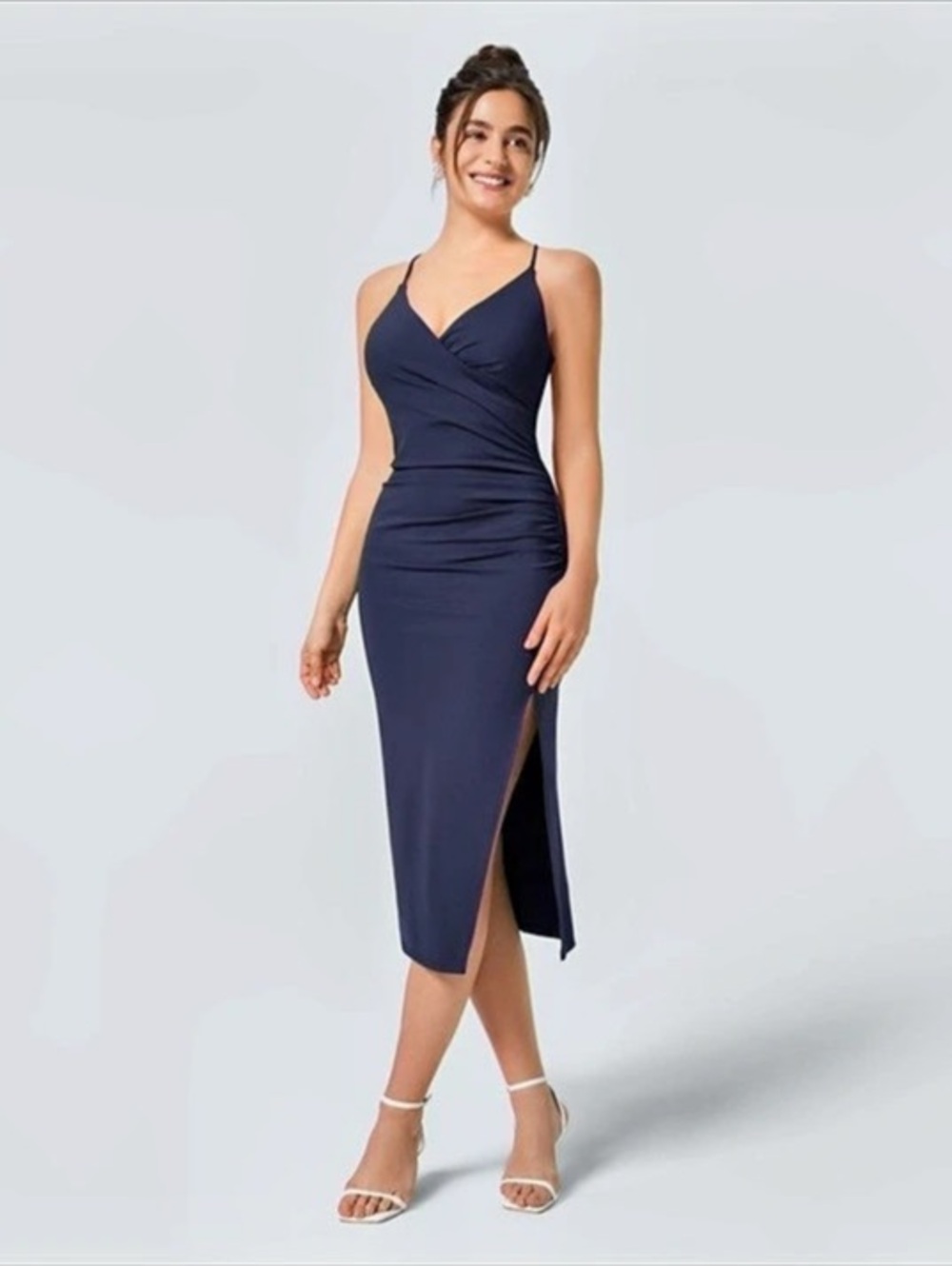 Halara Bodycon Lace up Midi Dress NWT